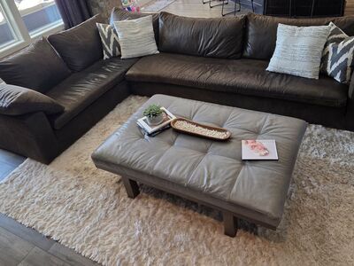 RH CLOUD LEATHER SECTIONAL