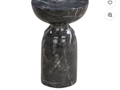 Black Marble Side Table by TOV furniture