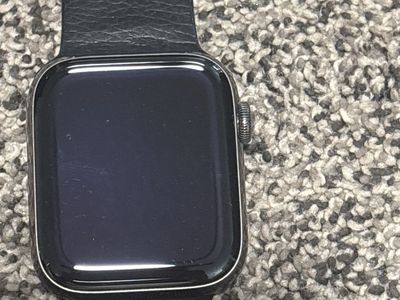 Apple Watch Series 6 44mm Stainless Steel GPS + Cellular - Black Leather & Mesh Bands