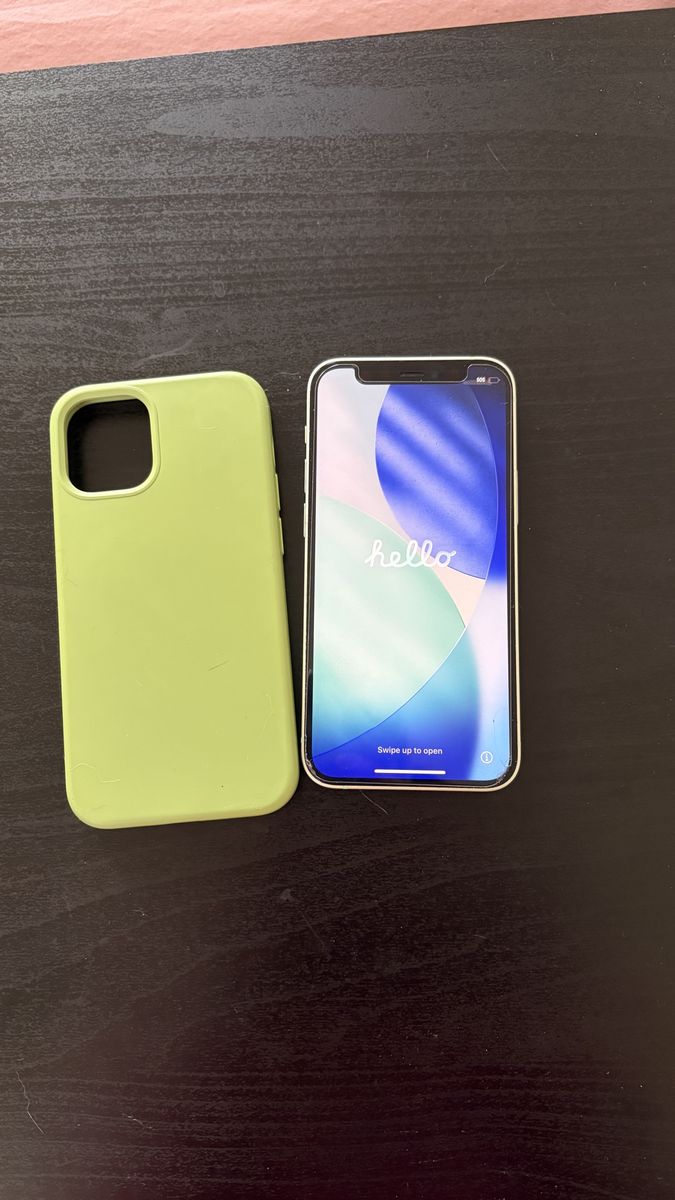 Apple iPhone 12 / 12 Mini mint green Smartphone with Green Case