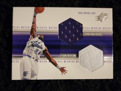 Karl Malone Double patch. jersey/shoe card