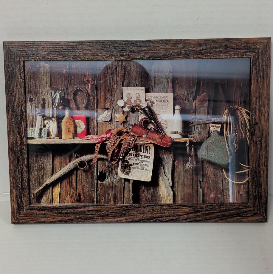 Untitled-Morgan Kane Framed 8x12 Western/Cowboy/Rustic L'Amour Art