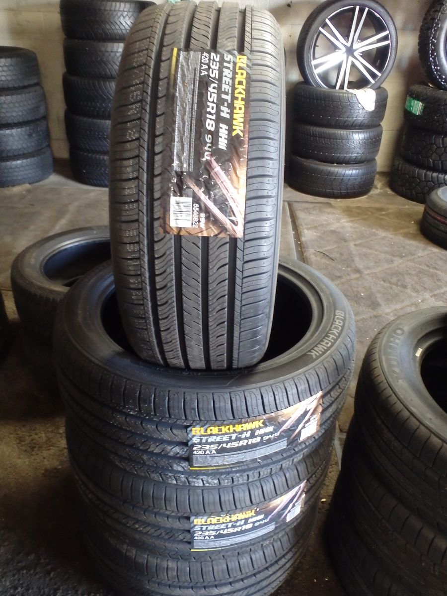 235/45R18 BLACKHAWK STREET HH-11 SET OF NEW TIRES