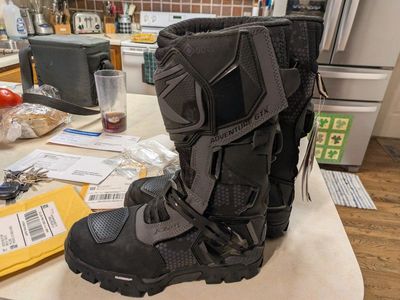 Klim Adventure GTX Gore-Tex Motorcycle Boots - Men's Black/Gray - size 8