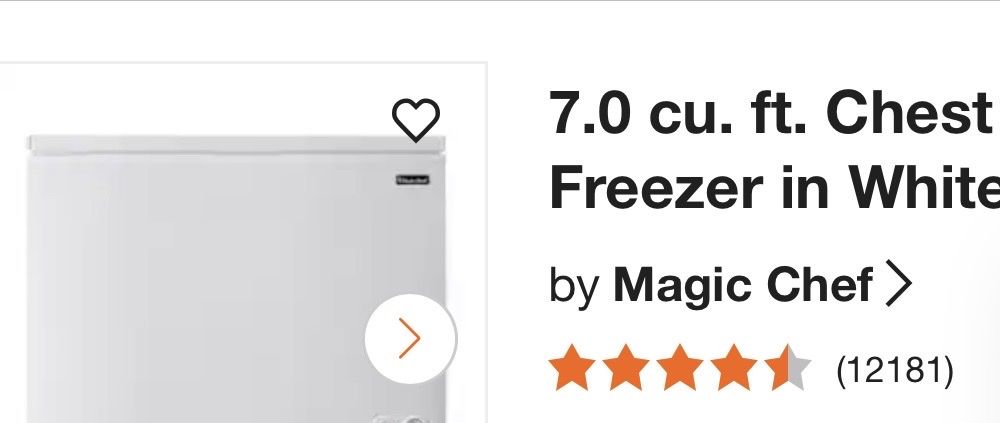 Small chest freezer
