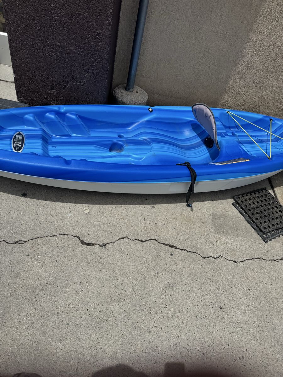 Pelican Blue Sit-on-Top Kayak - Single Person Recreational Kayak