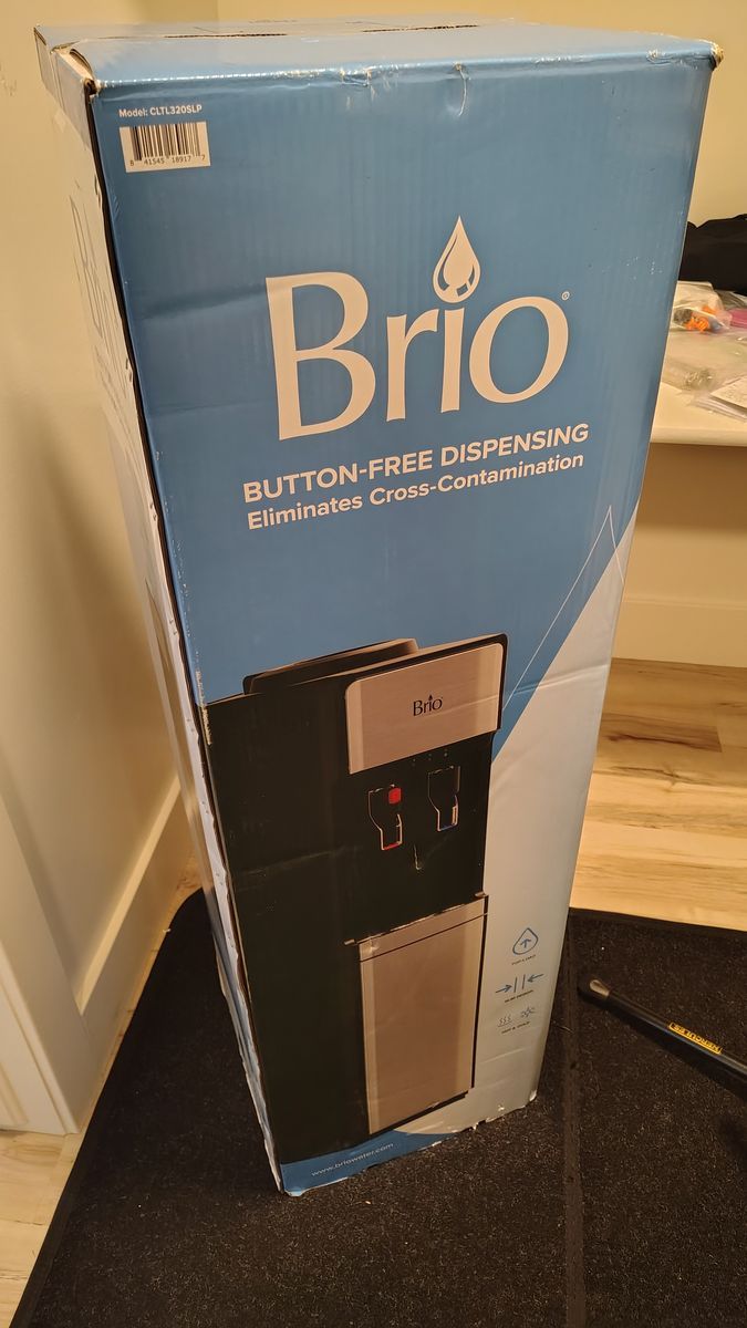 water cooler, cup dispenser, 5 gallon jug
