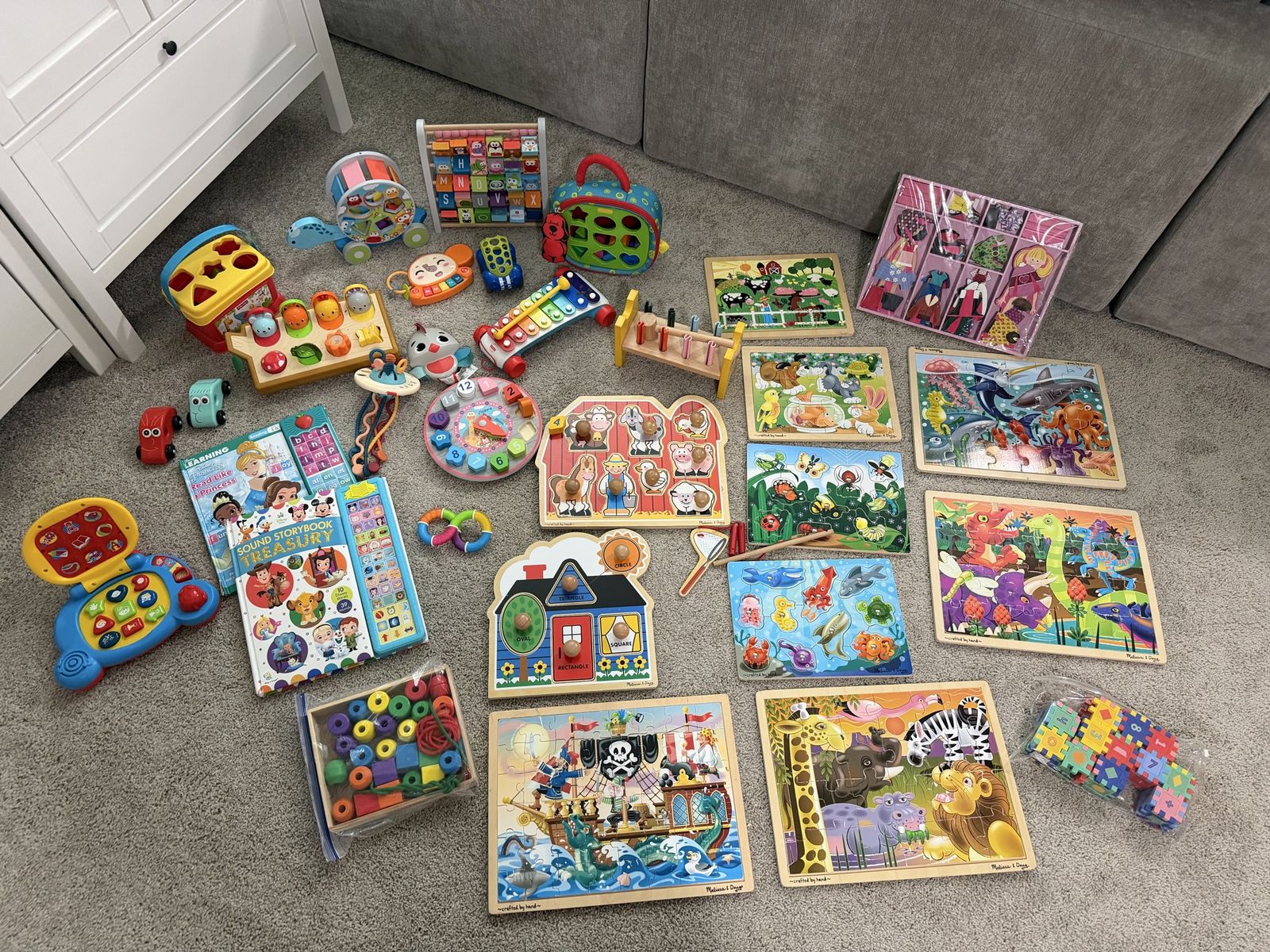 Baby & Toddler Educational Toy Bundle – 30+ Toys, Wooden Toys, Books, Puzzles & More!