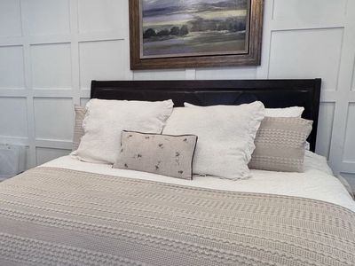 King Bed Frame With Leather Headboard