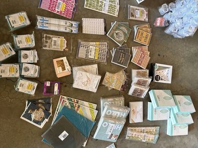 Huge Scrapbooking & Crafting Lot - Stickers, Paper, Embellishments, New & Used Supplies