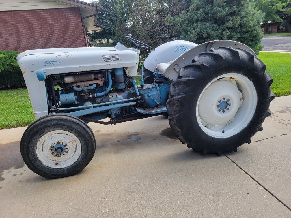 Vintage Ford Tractor - Blue & White Utility Tractor