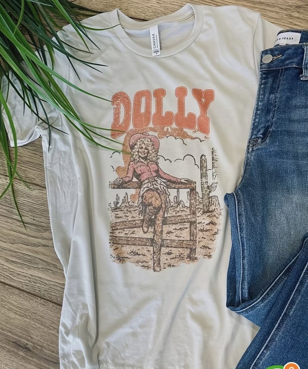 Dolly Parton Vintage Style Graphic T-Shirt Large White