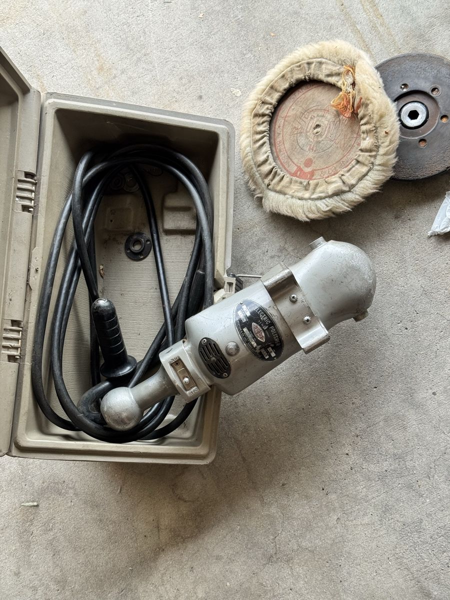 Vintage metal-bodied tool is a Sioux Tools Model 1200 heavy-duty electric polisher or sander. $24