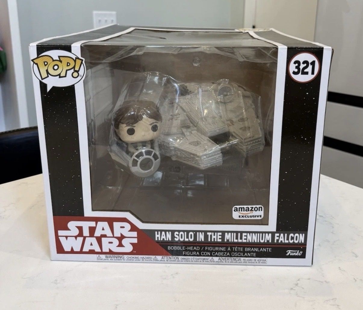 Funko Pop! Star Wars Han Solo in Millennium Falcon #321 Amazon Exclusive Bobble-Head