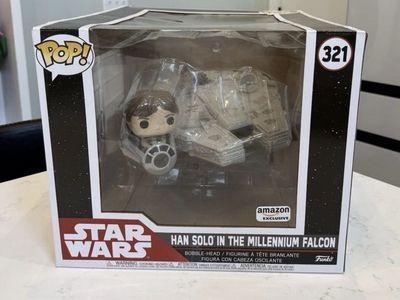Funko Pop! Star Wars Han Solo in Millennium Falcon #321 Amazon Exclusive Bobble-Head