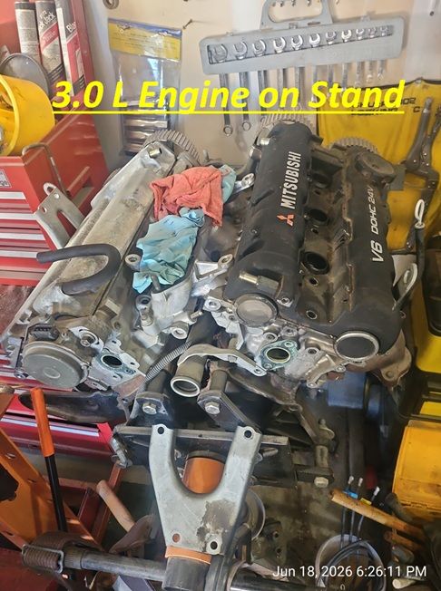1992 Dodge Stealth RT Motor DOHC (non-Turbo, FWD), parts and transmission.
