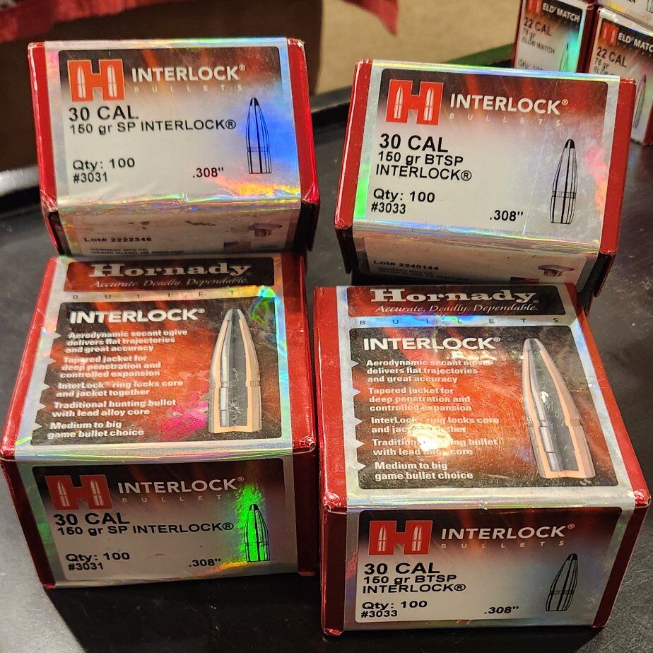 New Box of Hornady 30 Cal .308 150 gr InterLock SP