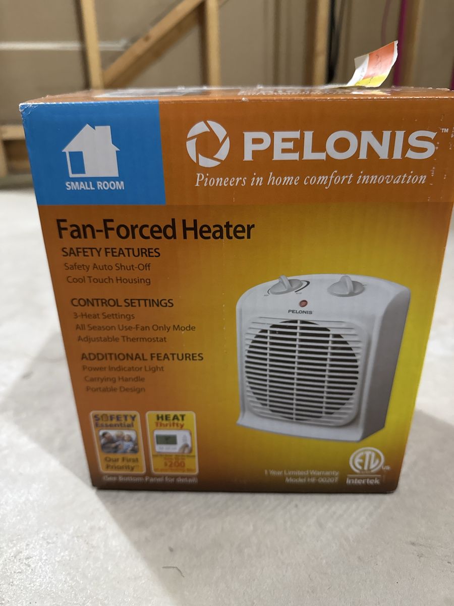 Pelonis Fan-Forced Small Room Heater Model HF-0020T with Box and Manual