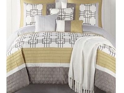 Queen Bedspread Set and 2 Curtain Panels