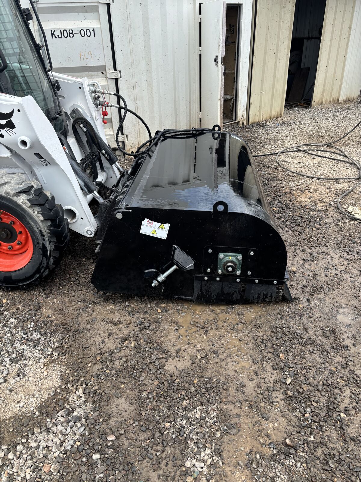 2025 New GIYI GY-BS72B 74 in Skid Steer Sweeper Broom Attachment