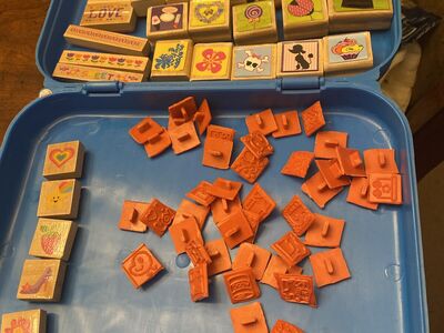 Rubber Stamps With Holder