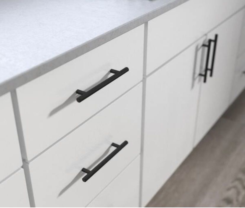 Black Matte Kitchen Cabinet  Pull Handles  New