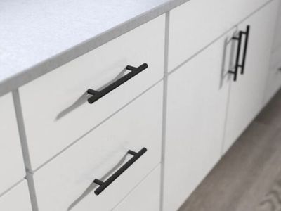 Black Matte Kitchen Cabinet Pull Handles New
