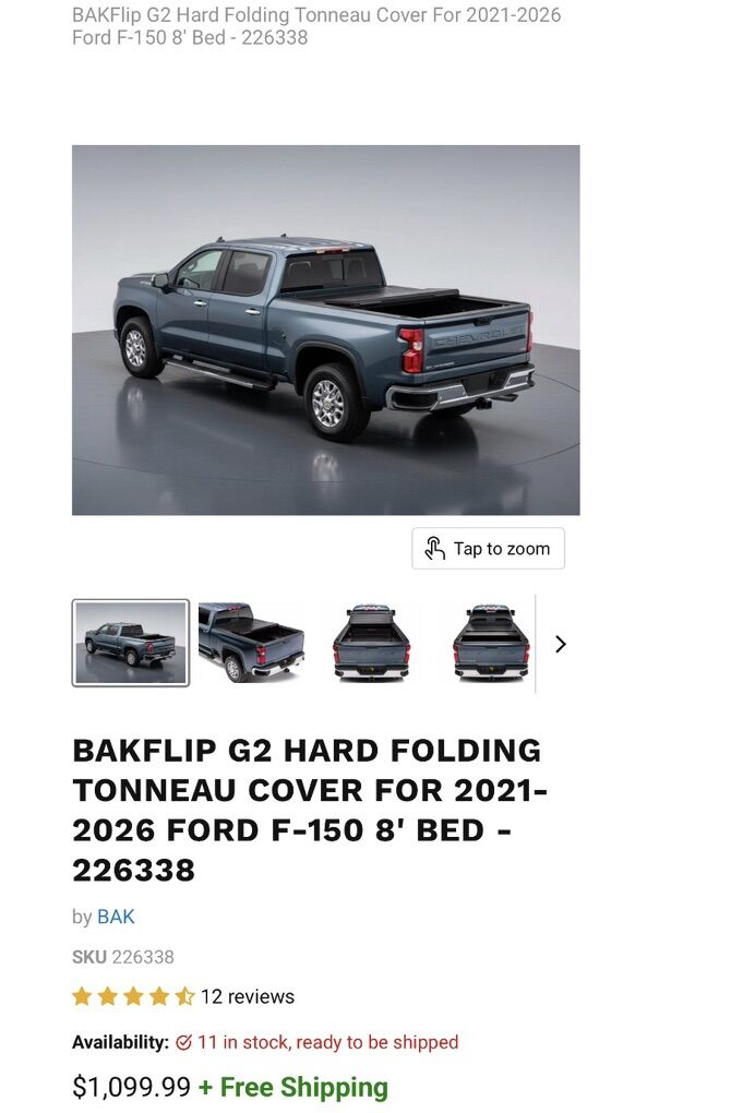 New Bakflip G2 Hard Tonneau Cover Ford F150 Long