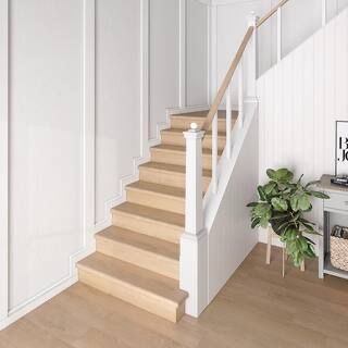 2 Pack-Dusk Cherry 47 in. L x 12.15 in. W x 2.28 in. T Vinyl Overlay Stair Tread and Reversible Riser Kit