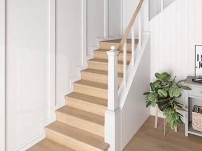 2 Pack-Dusk Cherry 47 in. L x 12.15 in. W x 2.28 in. T Vinyl Overlay Stair Tread and Reversible Riser Kit
