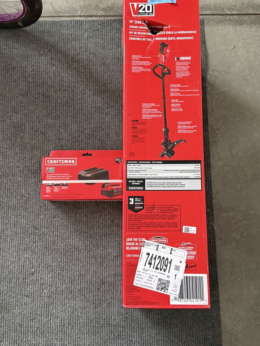New V20 String Trimmer with 5.0Ah Battery and Charger