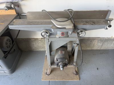 Vintage DELTA Woodworking Jointer with Stand - Industrial Grade Power Tool