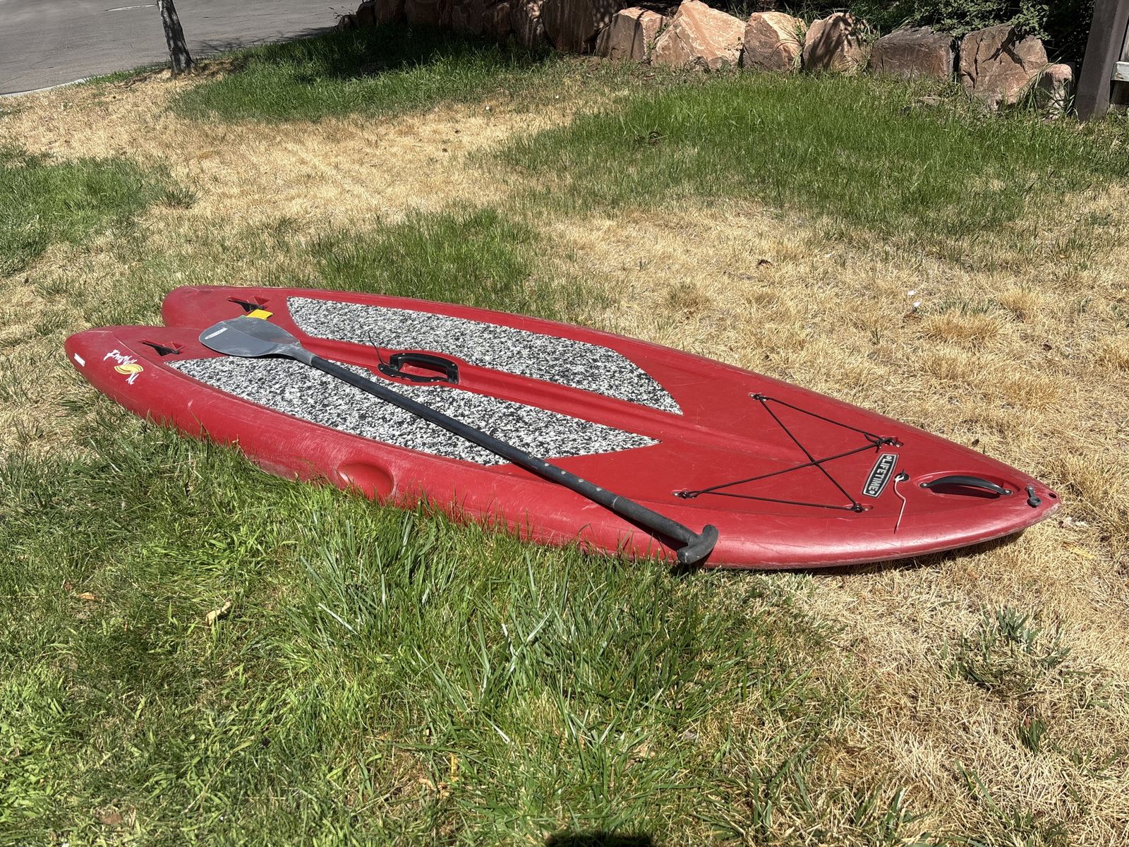 Lifetime Freestyle XL Red Paddleboard with Paddle - Used Hard SUP