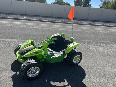 Power Wheels Dune Extreme 12V Ride-On Toy, Green, Off-Road Buggy with Flag (Just needs a new battery!)