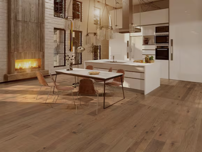 Kensington Hickory Tongue & Groove Wire Brushed Engineered Hardwood Flooring