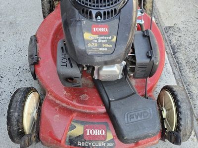 Toro Recycler 22 Lawn Mower, Toro Blower Vac & String Trimmer Lawn Care Bundle