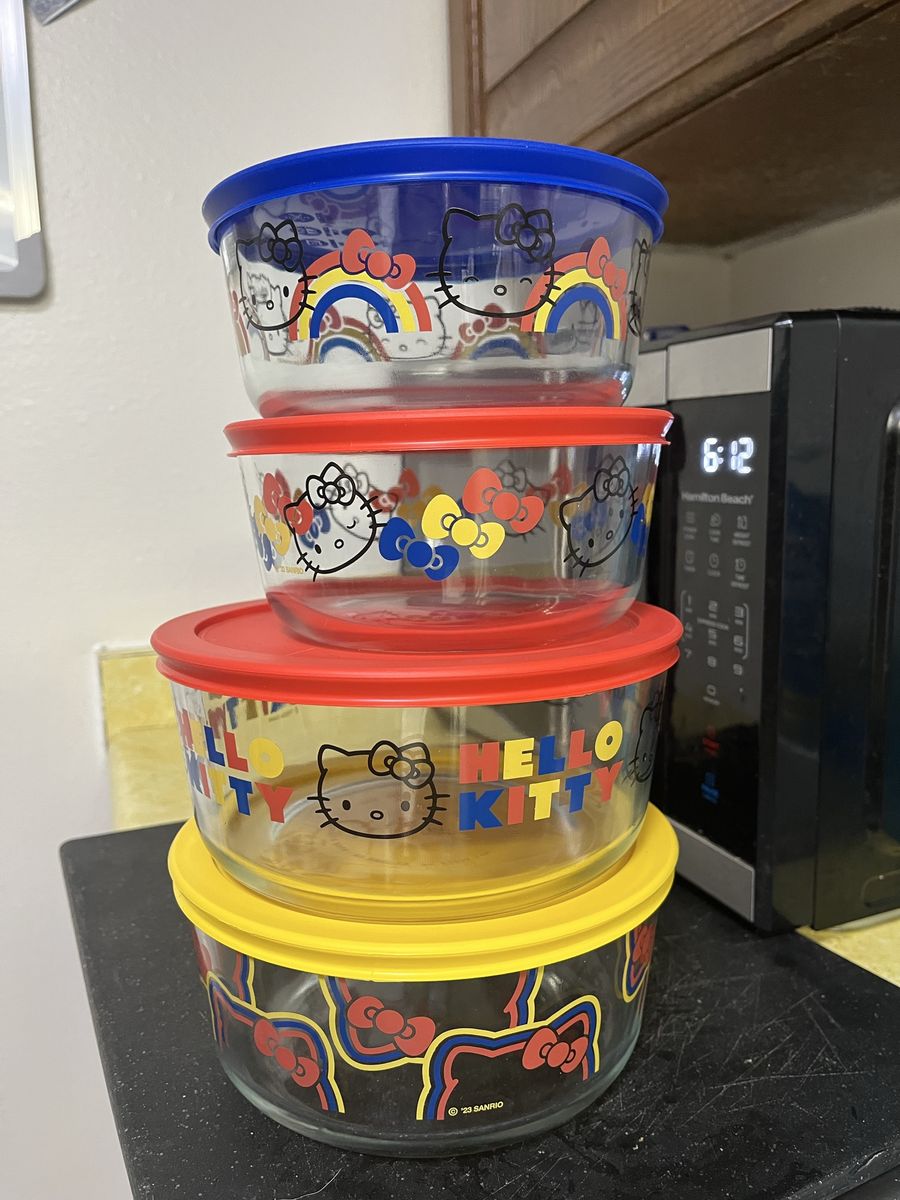 Hello Kitty Glass Pyrex Containers