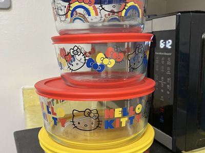 Hello Kitty Glass Pyrex Containers