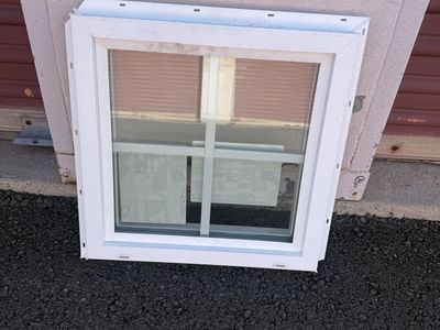 16" X16" White Vinyl Picture Window
