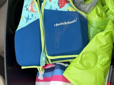 Kids’ Swim Gear Bundle – Vests, Inflatables, Pump & New Snorkel Set – $30 OBO