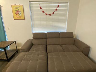 Sectional Couch With Pullout Bed + Storage