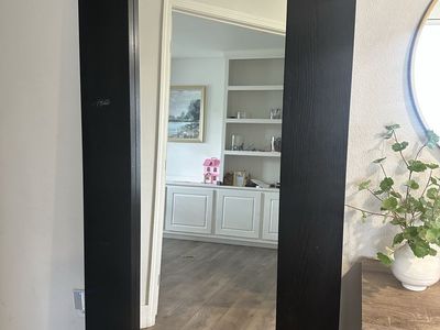 Large Black Wood Frame Full Length Floor Mirror