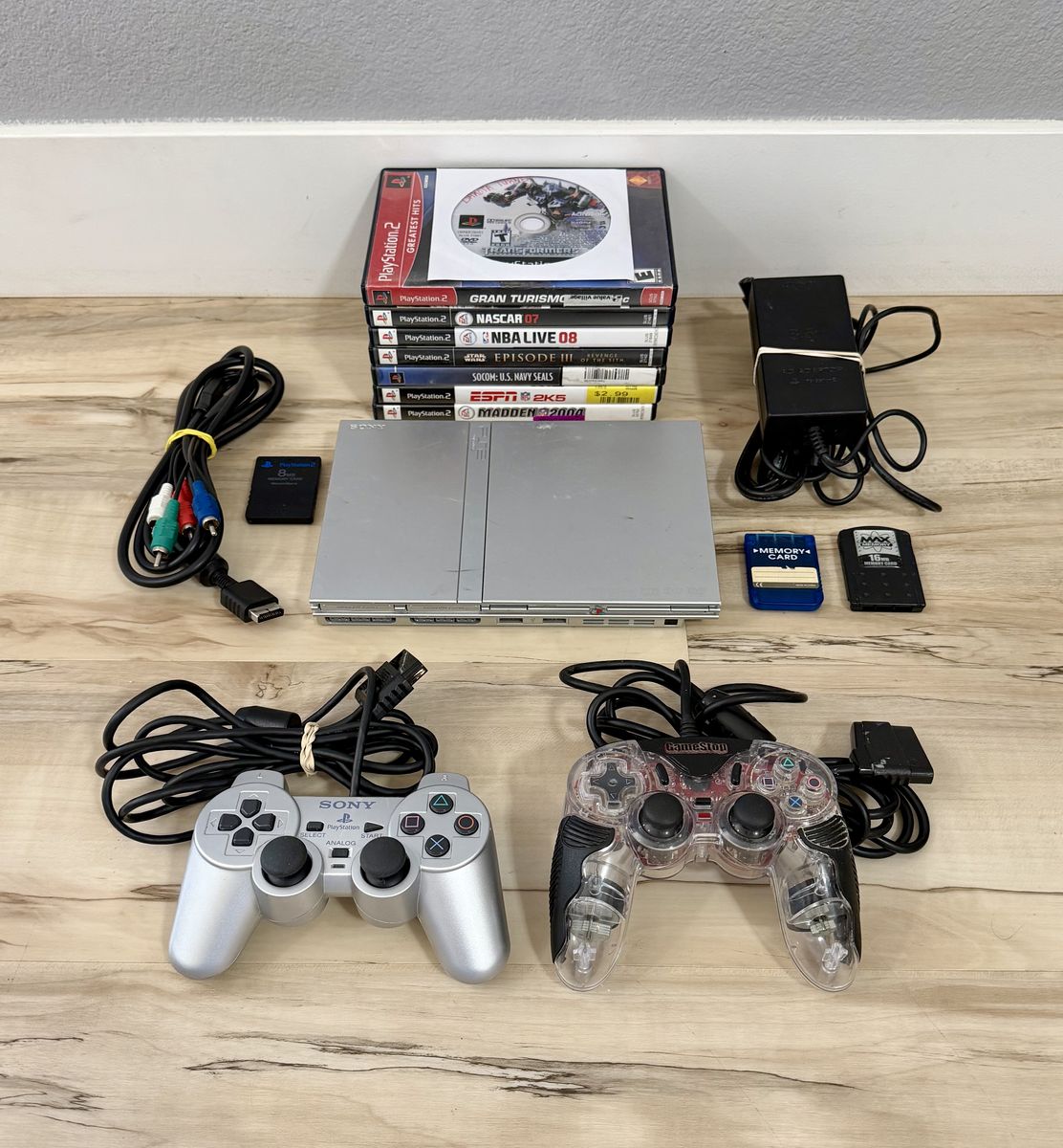 PS2 Slim Bundle W/ 8 Games