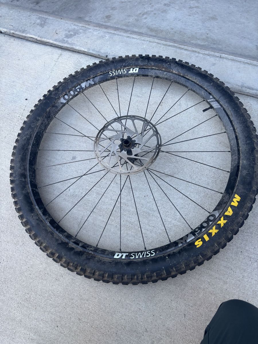 DT Swiss M 1900 Spline Mountain Bike Wheel - Maxxis Minion DHF Tire, Disc Brake Compatible