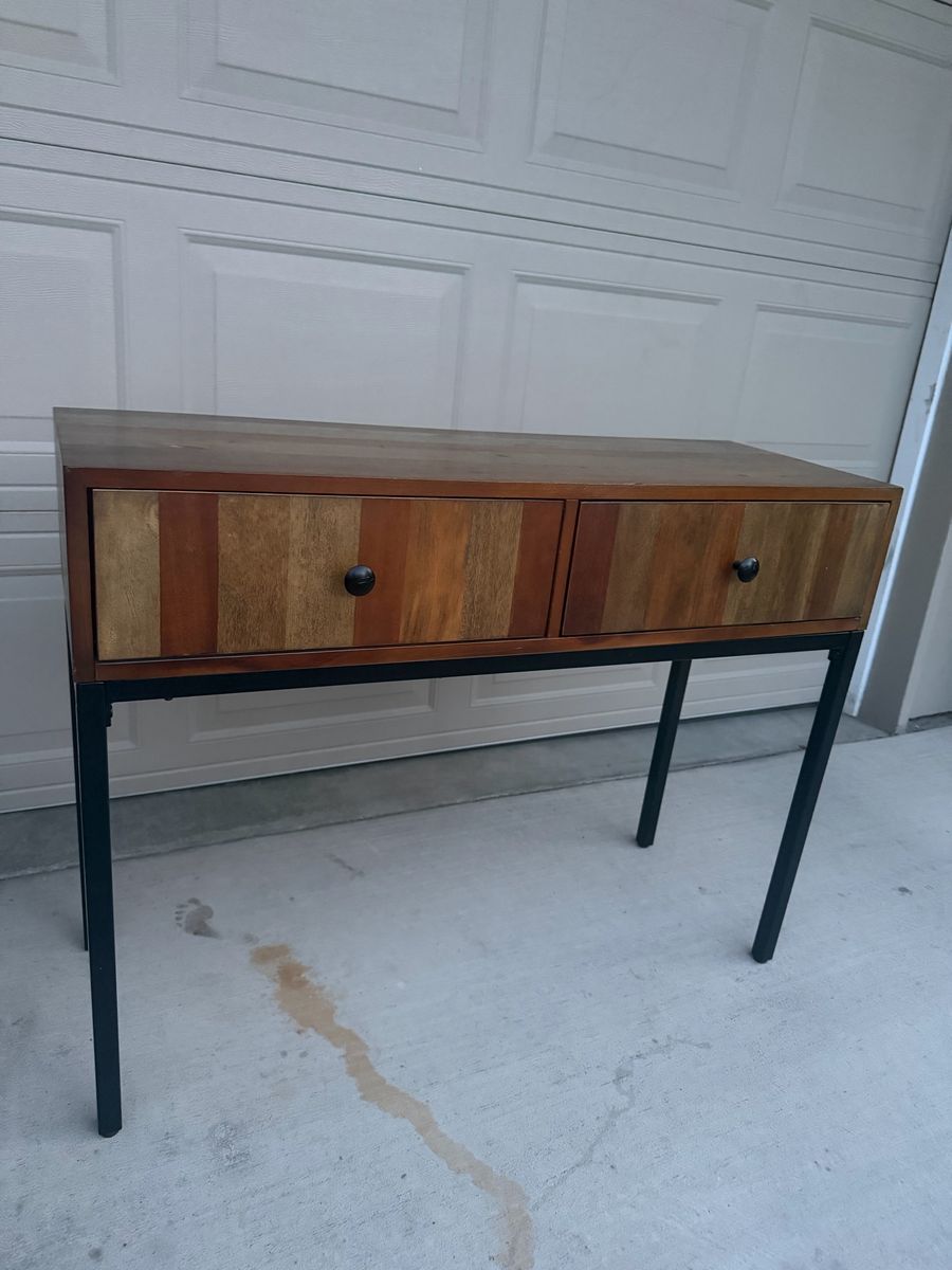 Wood Console / Entryway Table with 2 Drawers