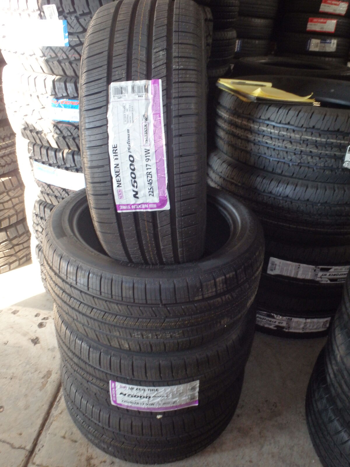 225/45R17 NEXEN TIRE N5000 PLATINUM SET OF BRAND NEW TIRES