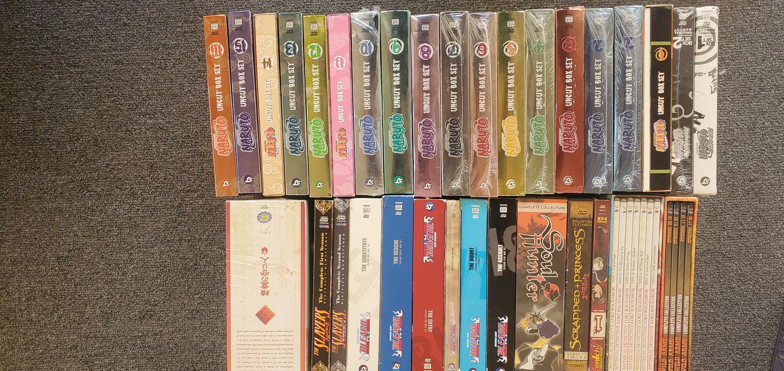 NEW! Huge Naruto & Bleach Anime DVD Lot - Uncut Box Set 1-16 Complete Run, OOP