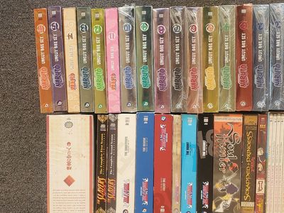 NEW! Huge Naruto & Bleach Anime DVD Lot - Uncut Box Set 1-16 Complete Run, OOP