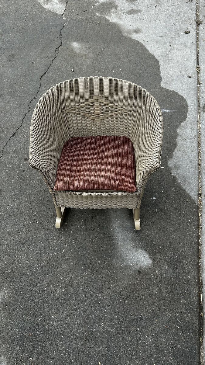 Child Size Wicker Rattan Rocking Chair