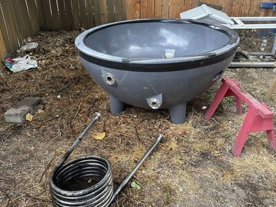 Wood fired hot tub